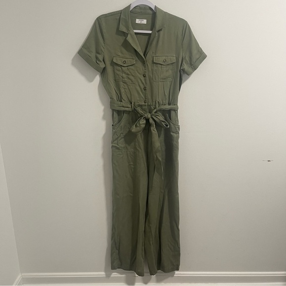 UNTUCKit TENCEL Utility Tilly Jumpsuit Olive Green Size XS - Picture 2 of 10